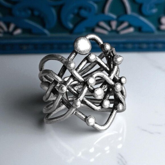 🆕️Turkish Handcrafted Adjustable Zamak Ring | Artisanal Design from Istanbul 💍 - Picture 1 of 15